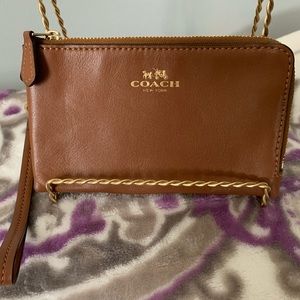 Coach double zip wristlet NWOT